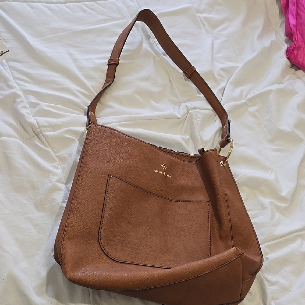 Nanette Lepore Brown Leather Shoulder Bag